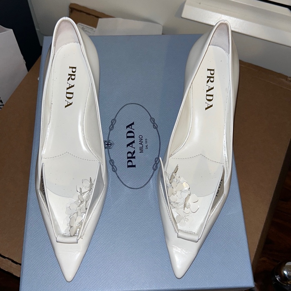 Prada bunny flora kitten heels